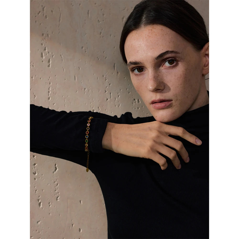 Colar e Pulseira de Zircônia Cúbica, Colar de Zircônia, Pulseira de Zircônia, Colar Feminino, Pulseira Feminina, Colar e pulseira Feminina, Loja Acessora