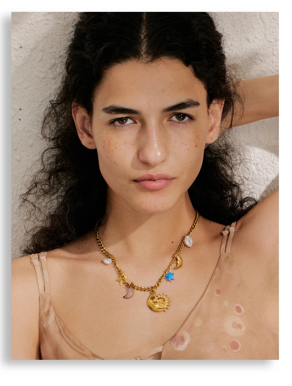 Yhpup na moda sol oceano charme pingente jóias artesanais ouro à prova dwaterproof água pvd banhado a aço inoxidável jóias de verão 2025 atacado