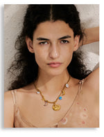 Yhpup na moda sol oceano charme pingente jóias artesanais ouro à prova dwaterproof água pvd banhado a aço inoxidável jóias de verão 2025 atacado