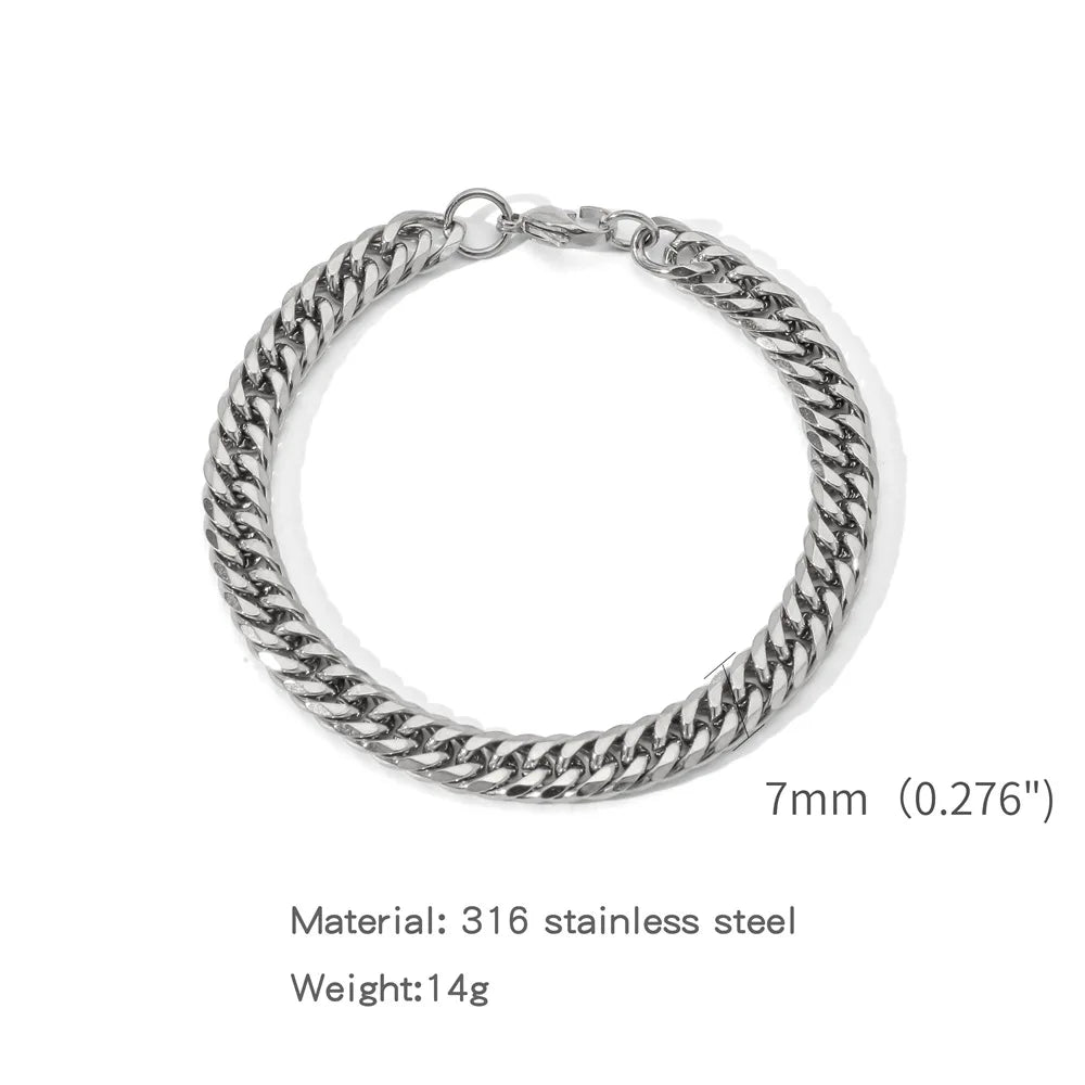 Pulseira de Aço Inox Prata Masculina, Pulseira Masculina, Pulseira de Aço Inox Prata, Pulseira Masculina Prata, Pulseira de Aço Inoxidável Prata Masculina, Loja Acessora