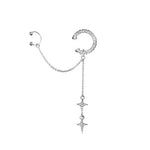 Brinco Estrela, Brinco Clipe Estrela, Brinco de Estrela, Brinco Estrela Com Borla, Brinco de Estrela Prata, Brinco Life Estrela, Falso piercing Loja Acessora