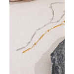 Colar Longo Fino em Aço Inoxidável, Colar Feminino, Colar Fino em Aço Inox, Colar de Aço Inoxidável