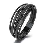 Pulseira de Couro Trançado, Pulseira de Couro, Pulseira de Couro Masculina, Pulseira Life Trançada em Couro, Pulseira Masculina Couro Trançado, Loja Acessora