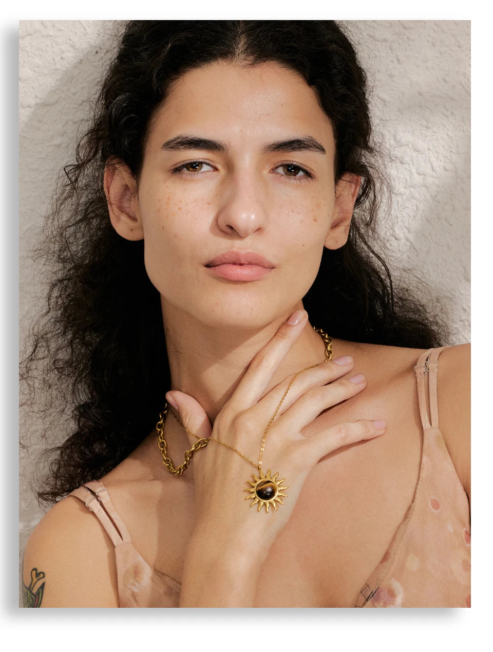 Yhpup na moda sol oceano charme pingente jóias artesanais ouro à prova dwaterproof água pvd banhado a aço inoxidável jóias de verão 2025 atacado