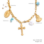 Yhpup na moda sol oceano charme pingente jóias artesanais ouro à prova dwaterproof água pvd banhado a aço inoxidável jóias de verão 2025 atacado