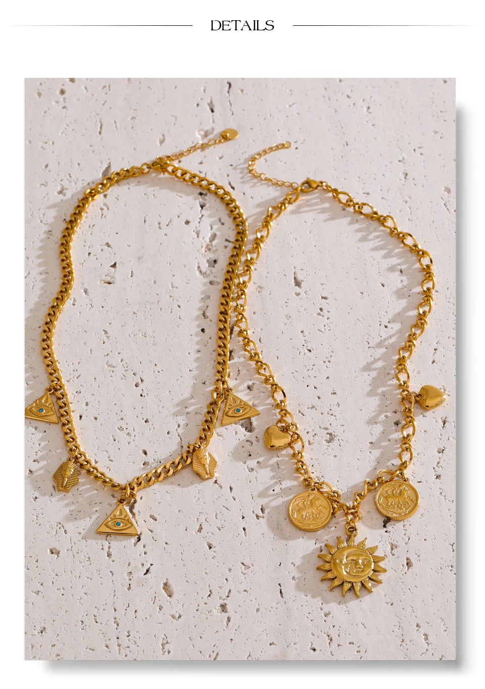 Yhpup na moda sol oceano charme pingente jóias artesanais ouro à prova dwaterproof água pvd banhado a aço inoxidável jóias de verão 2025 atacado