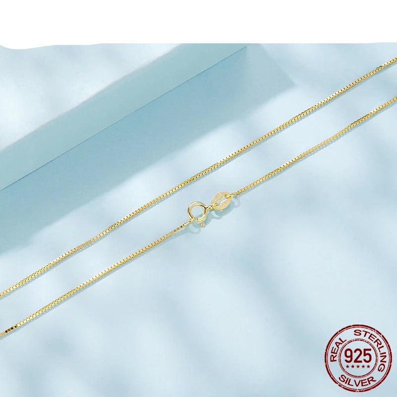 Colar de Prata Esterlina 925 com Banho de Ouro, Colar de Prata Esterlina, Colar Banhado a Ouro, Corrente Feminina, Colar Feminino, Loja Acessora