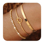 Pulseiras de Aço Banhadas a Ouro, Pulseira Banhada a Ouro, Pulseira de Aço banhada, Pulseira Feminina, Pulseira de Aço Inoxidável, Pulseira de Aço Inox, Loja Acessora