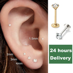 Brinco Aço Inox, Brinco Aço Inoxidável, Brinco Pequeno Aço Inox, Brinco Minúsculo Aço Inox Brinco Prata, Brinco Mini Ponto de Luz Aço Inox, Loja Acessora