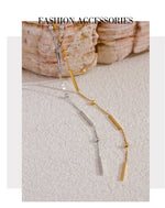 Colar Longo Fino em Aço Inoxidável, Colar Feminino, Colar Fino em Aço Inox, Colar de Aço Inoxidável