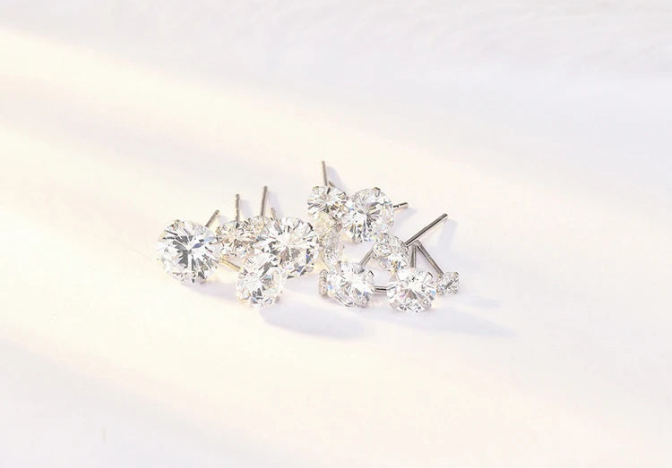 Brinco de Prata Esterlina, Brinco de Prata, Brinco com Zircônia, Brinco Life Petit, Brinco Prata Ponto de Luz, Loja Acessora