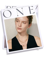 Yhpup popular aço inoxidável dupla camada corrente sobreposição colar gota contas chegadas diárias jóias resistente à água