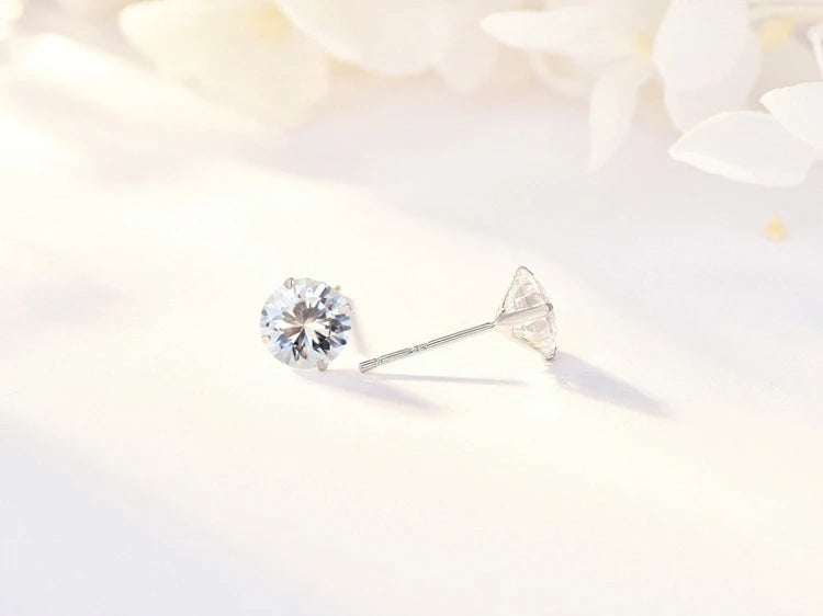 Brinco de Prata Esterlina, Brinco de Prata, Brinco com Zircônia, Brinco Life Petit, Brinco Prata Ponto de Luz, Loja Acessora