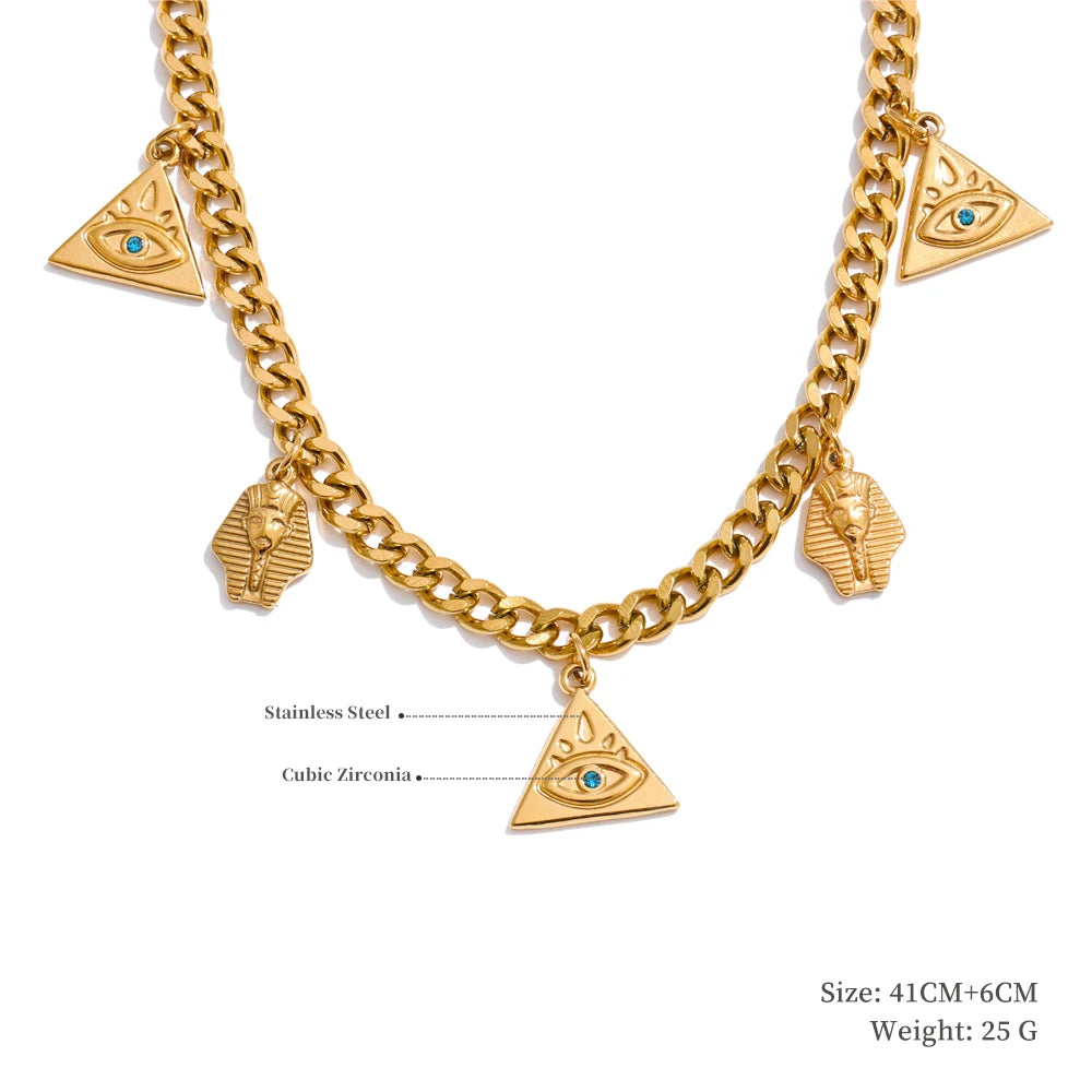 Yhpup na moda sol oceano charme pingente jóias artesanais ouro à prova dwaterproof água pvd banhado a aço inoxidável jóias de verão 2025 atacado