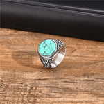 Anel Sinete Letapi com Pedra Semipreciosa e Aço Inoxidável