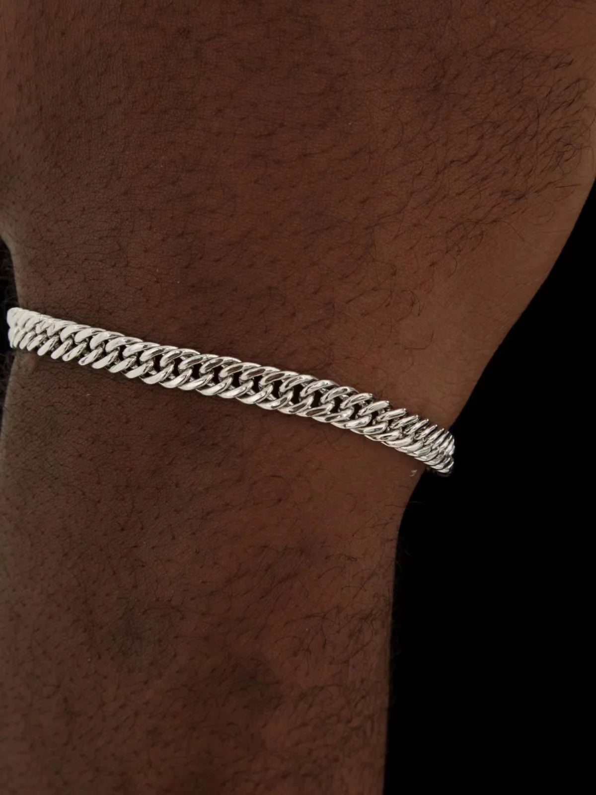 Pulseira de Aço Inox Prata Masculina, Pulseira Masculina, Pulseira de Aço Inox Prata, Pulseira Masculina Prata, Pulseira de Aço Inoxidável Prata Masculina, Loja Acessora