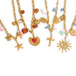 Yhpup na moda sol oceano charme pingente jóias artesanais ouro à prova dwaterproof água pvd banhado a aço inoxidável jóias de verão 2025 atacado