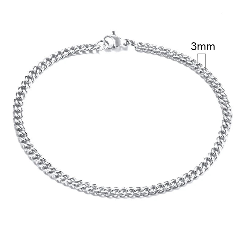 Pulseira Chunky Miami Curb VNOX - Estilo Punk em Aço Inoxidável