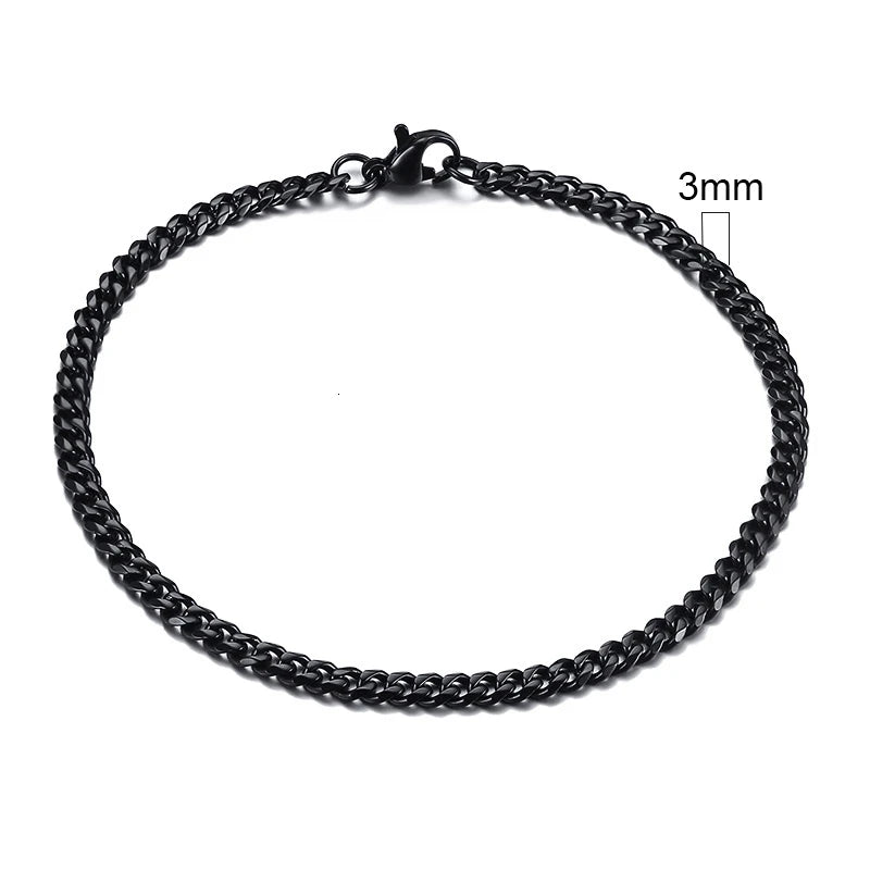 Pulseira Chunky Miami Curb VNOX - Estilo Punk em Aço Inoxidável