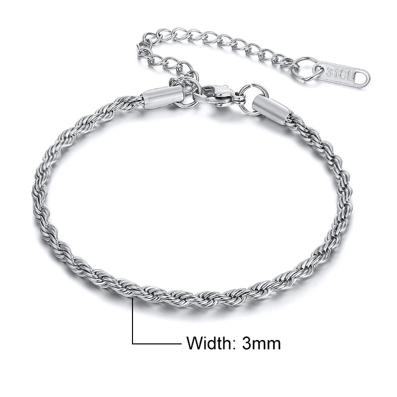 Pulseira Masculina Aço Inox, Pulseira Prata, Pulseira Masculina de Corrente, Pulseira de Aço Inox, Pulseira Masculina em Aço inoxidável, Loja Acessora 