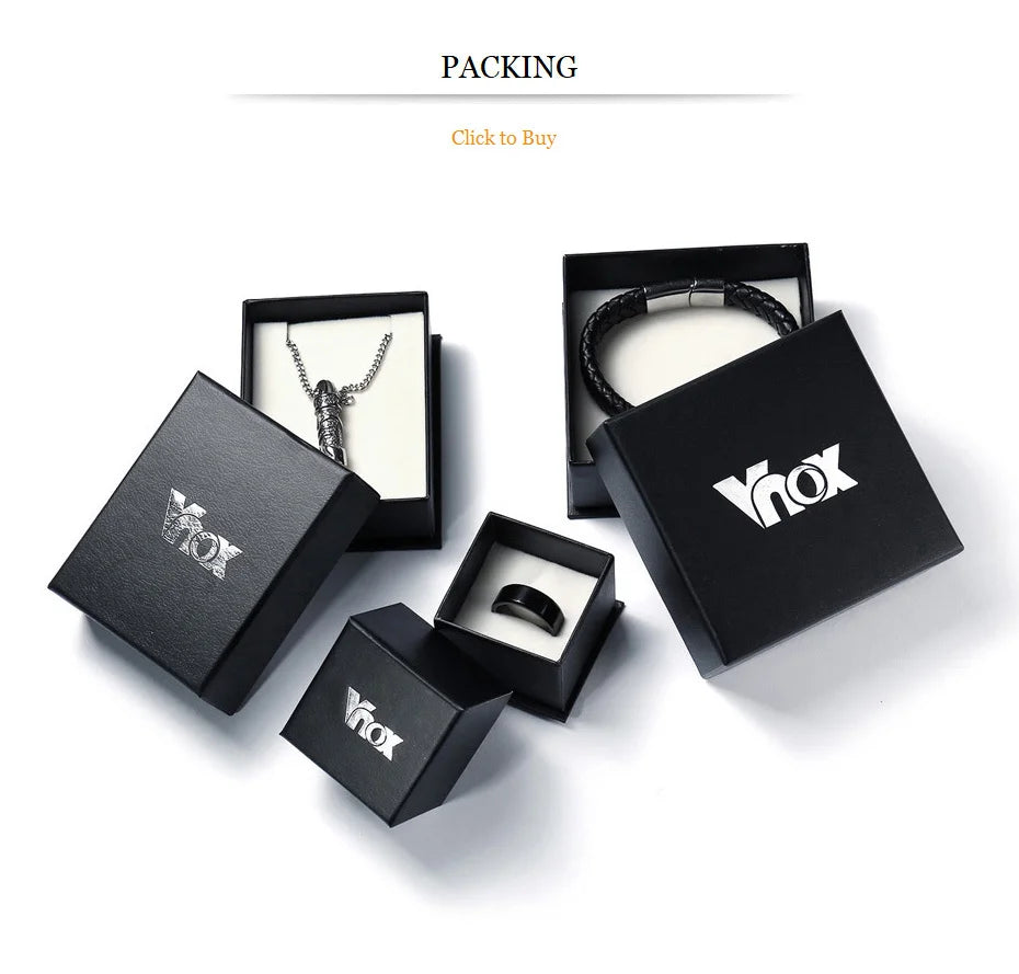 Pulseira Chunky Miami Curb VNOX - Estilo Punk em Aço Inoxidável