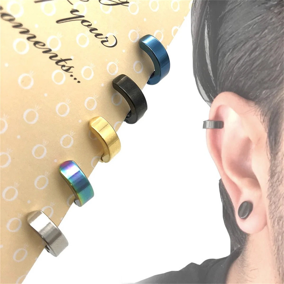 Brinco de Argola Sem Piercing em Aço Inoxidável 316L, Brinco de Argola, Brinco em Aço Inox, Brincos em Aço Inoxidável, Brincos Sem piercing, Loja Acessora 