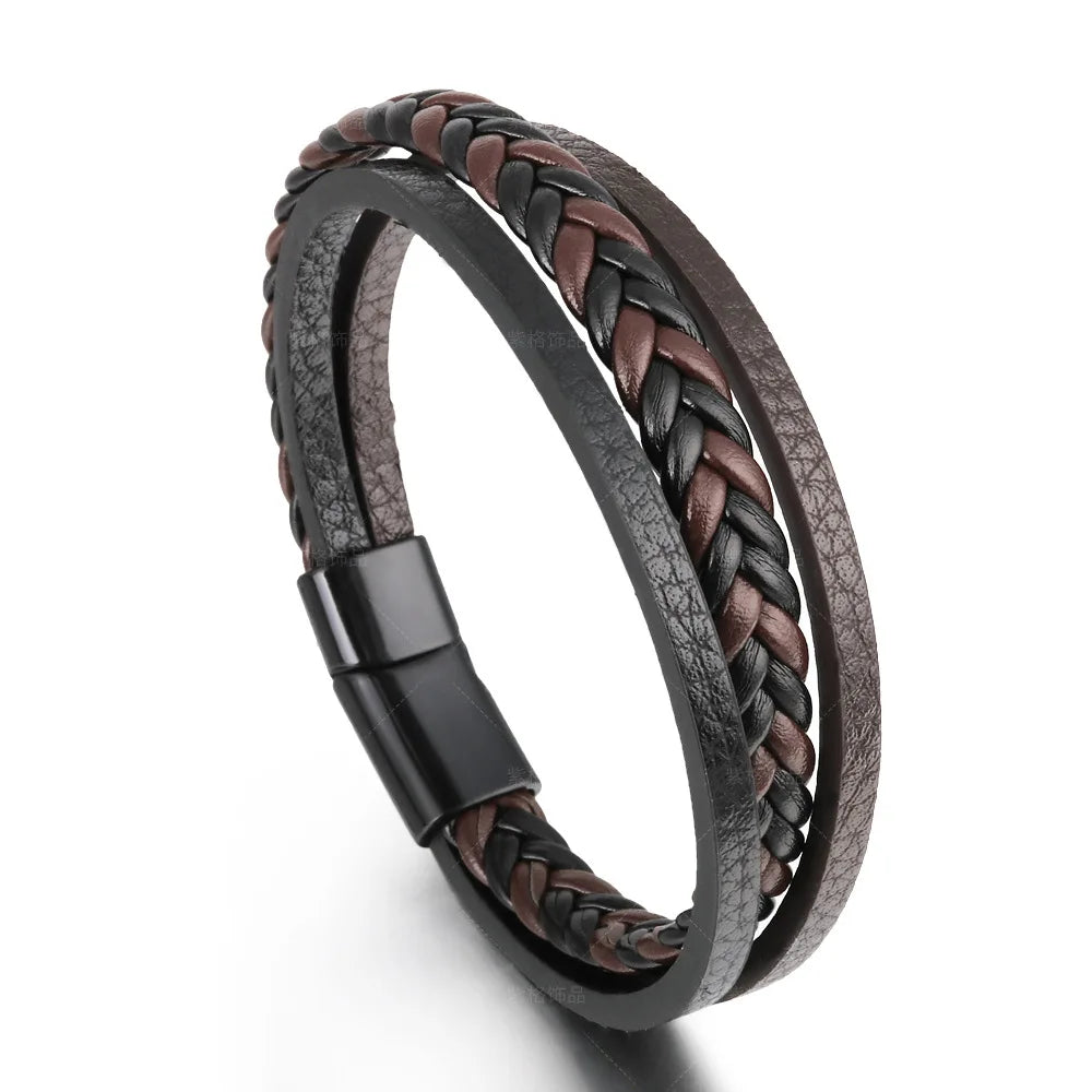 Pulseira de Couro Trançado, Pulseira de Couro, Pulseira de Couro Masculina, Pulseira Life Trançada em Couro, Pulseira Masculina Couro Trançado, Loja Acessora 