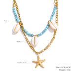 Yhpup na moda sol oceano charme pingente jóias artesanais ouro à prova dwaterproof água pvd banhado a aço inoxidável jóias de verão 2025 atacado