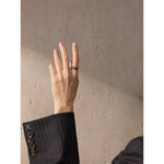 Anel Geométrico Bicolor de Aço inoxidável, Anel de Aço inox, Anel Feminino, Anel de Aço Inox, Anel Bicolor, Anel Duas Cores Aço Inoxidável, Loja Acessora 