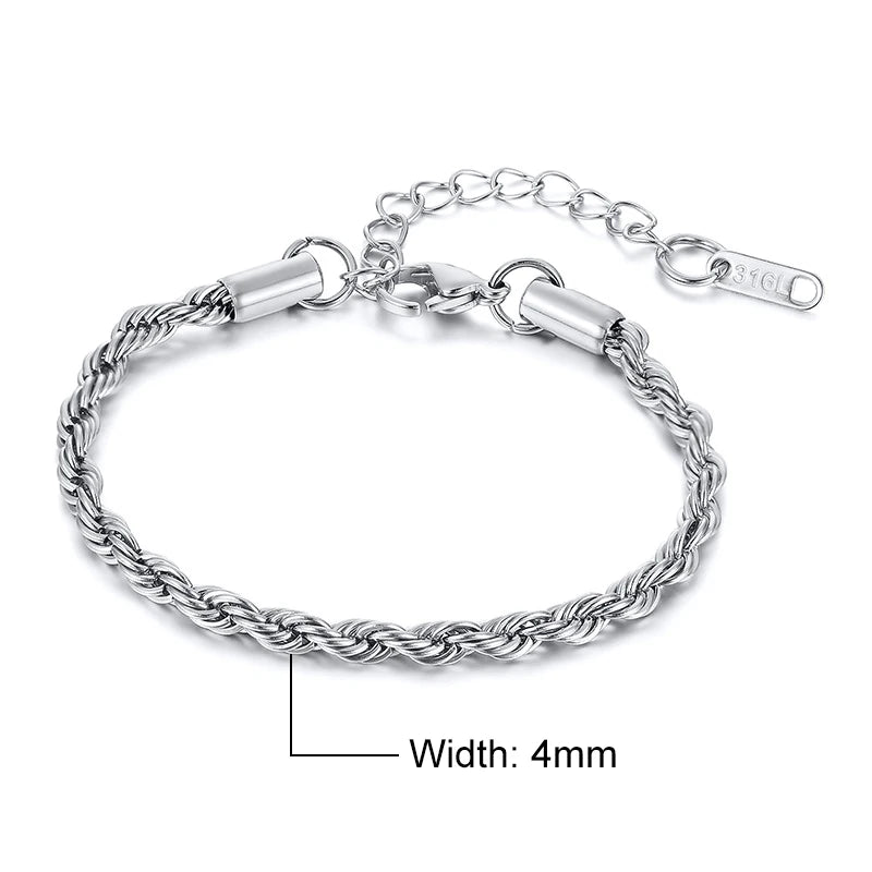 Pulseira Masculina Aço Inox, Pulseira Prata, Pulseira Masculina de Corrente, Pulseira de Aço Inox, Pulseira Masculina em Aço inoxidável, Loja Acessora 