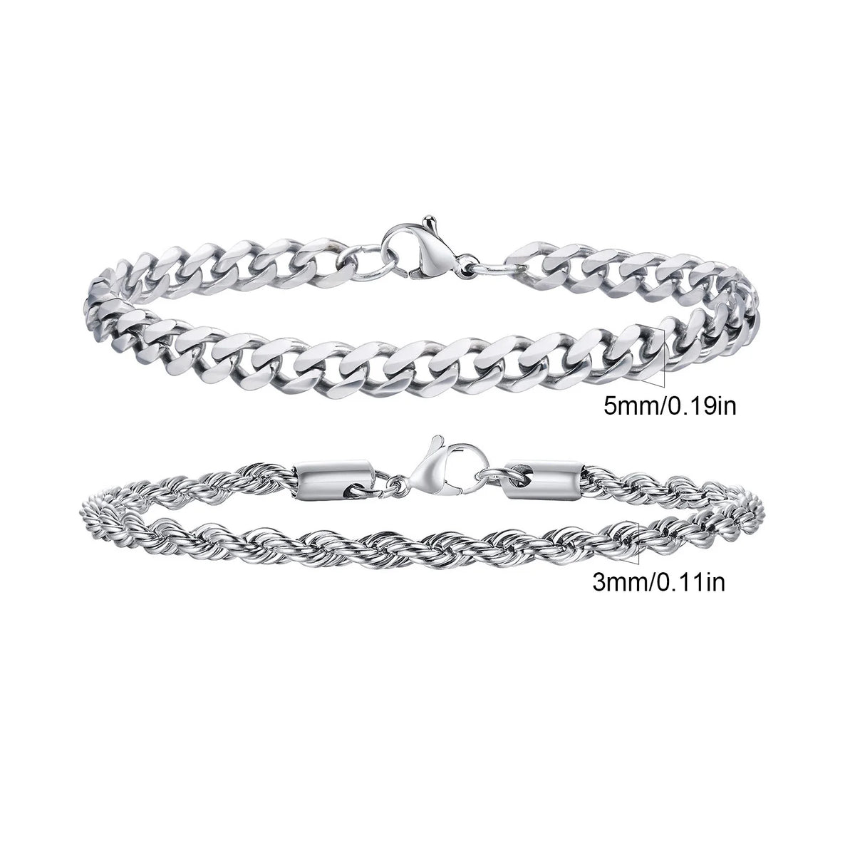 Pulseiras de Corrente em Aço inoxidável Masculinas, Pulseira em Aço Inox, Pulseira Masculina Prata, Pulseira Masculina Dourada, Pulseiras de Corrente Masculinas, Loja Acessora