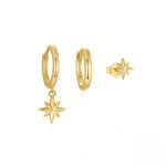 Conjunto de Brincos de Estrela Banhado a Ouro 18K, Conjunto de Brincos, Brinco de Estrela, Brinco de Estrela Banhado a ouro, Brinco banhado a ouro, Loja Acessora 