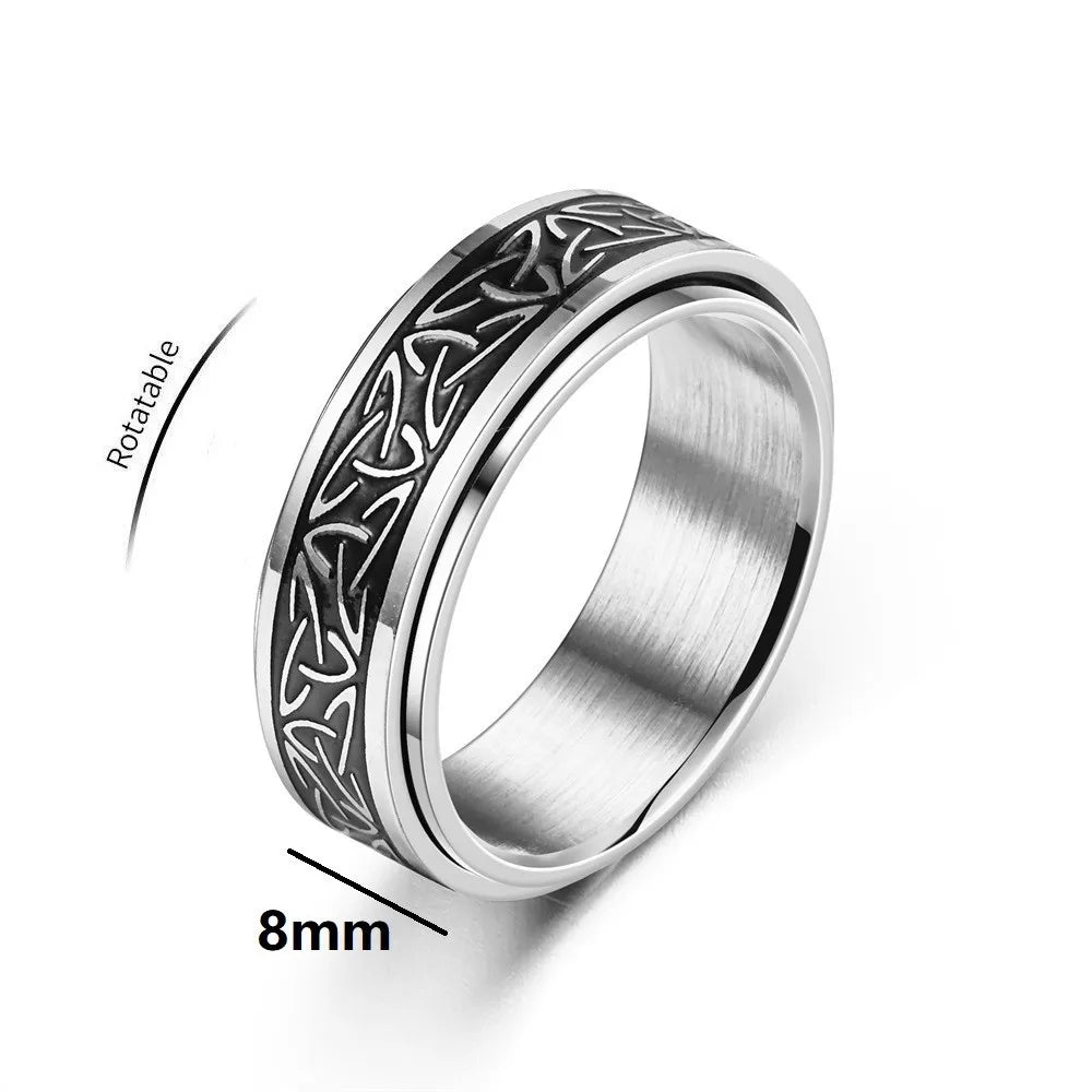 Anel Viking Com Nó Celta,Anel Viking Com Nó Celta Em Aço Inox, Anel de Aço inox, Anel Masculino, Anel Masculino em Aço Inox, Loja Acessora