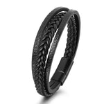 Pulseira de Couro Trançado, Pulseira de Couro, Pulseira de Couro Masculina, Pulseira Life Trançada em Couro, Pulseira Masculina Couro Trançado, Loja Acessora 