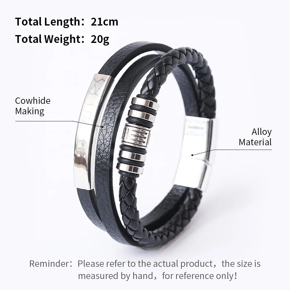 Pulseira de Couro Trançado, Pulseira de Couro, Pulseira de Couro Masculina, Pulseira Life Trançada em Couro, Pulseira Masculina Couro Trançado, Loja Acessora 
