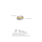 Anel Geométrico Bicolor de Aço inoxidável, Anel de Aço inox, Anel Feminino, Anel de Aço Inox, Anel Bicolor, Anel Duas Cores Aço Inoxidável, Loja Acessora 