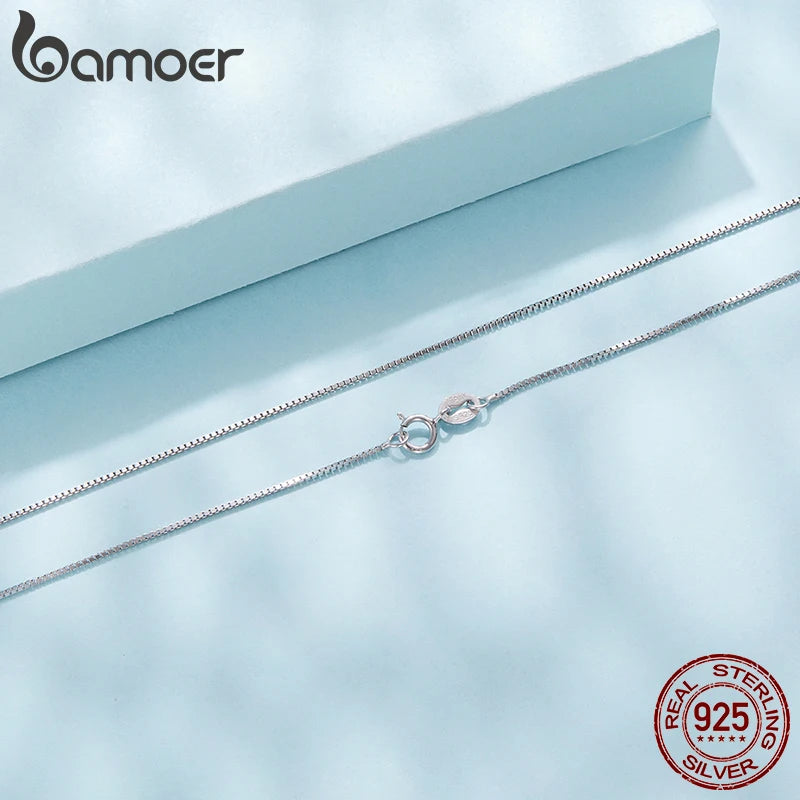 Colar de Prata Esterlina 925 Bamoer com Banho de Ouro