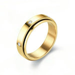 Anel Spinner de Aço Inoxidável Unissex, Anel de Aço Inoxidável, Anel de Aço Inox, Anel Prata, Anel Dourado, Anel Masculino, Anel Feminino, Loja Acessora 