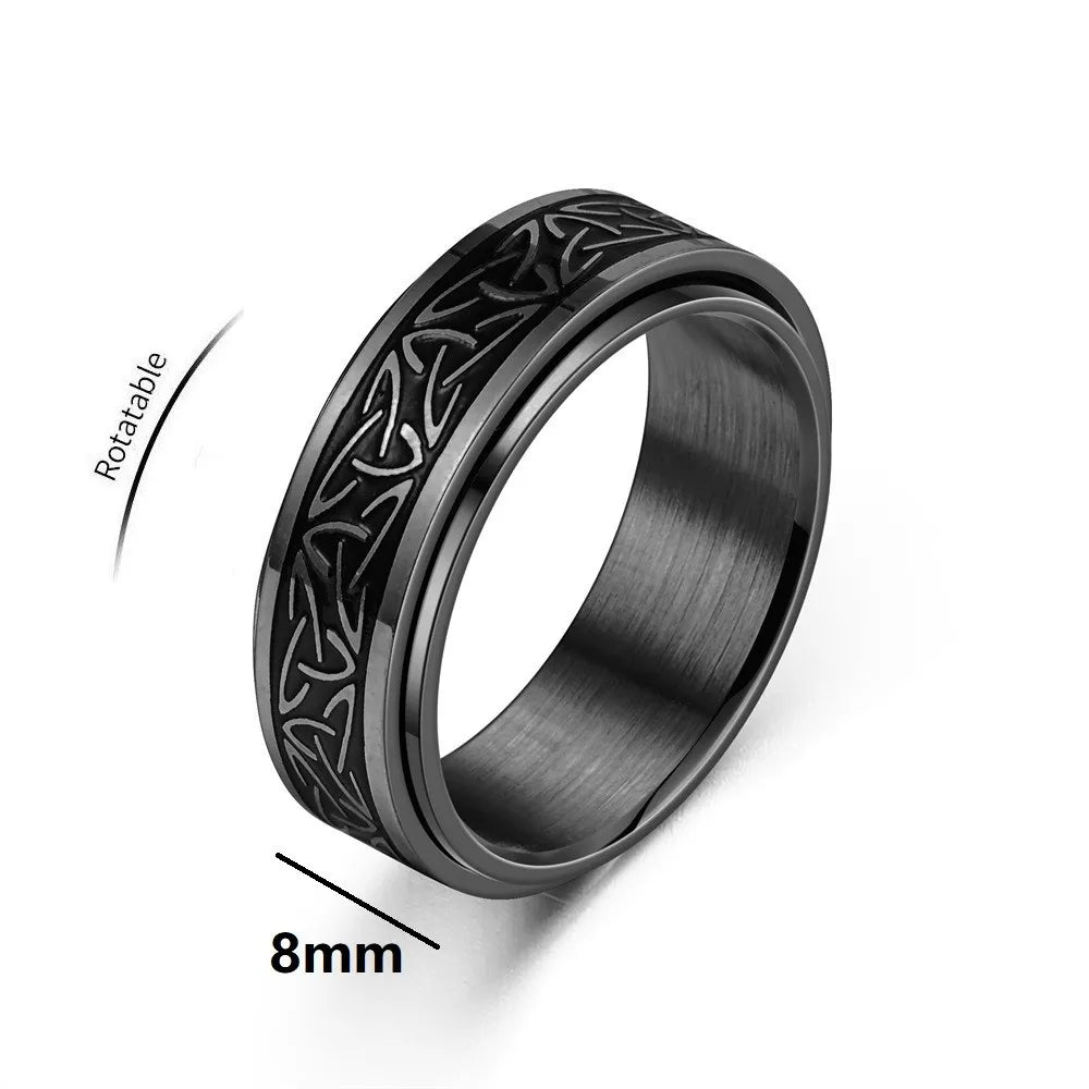 Anel Viking Com Nó Celta,Anel Viking Com Nó Celta Em Aço Inox, Anel de Aço inox, Anel Masculino, Anel Masculino em Aço Inox, Loja Acessora