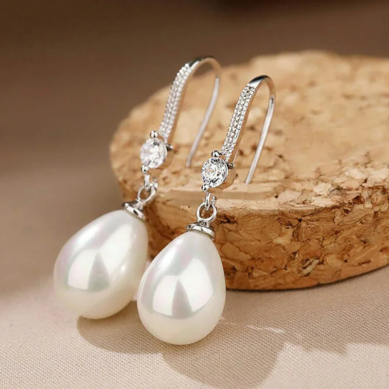 2 peças de brincos femininos modernos e elegantes com borla de pérola, viagens ao ar livre, carnaval, festa, presentes de vestir de férias -SMT034
