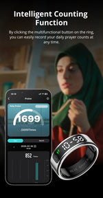 2025 COLMI R12 Smart Ring com tela sensível ao toque e toque, carregamento sem fio, gerenciador de saúde, 5 ATM à prova d'água para homens e mulheres