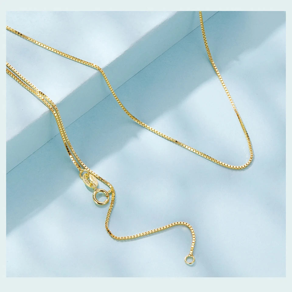 Colar de Prata Esterlina 925 Bamoer com Banho de Ouro