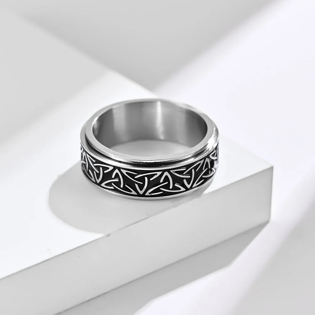 Anel Viking Com Nó Celta,Anel Viking Com Nó Celta Em Aço Inox, Anel de Aço inox, Anel Masculino, Anel Masculino em Aço Inox, Loja Acessora