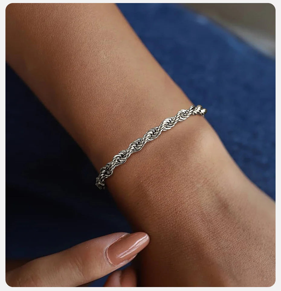 Pulseira Masculina Aço Inox, Pulseira Prata, Pulseira Masculina de Corrente, Pulseira de Aço Inox, Pulseira Masculina em Aço inoxidável, Loja Acessora 