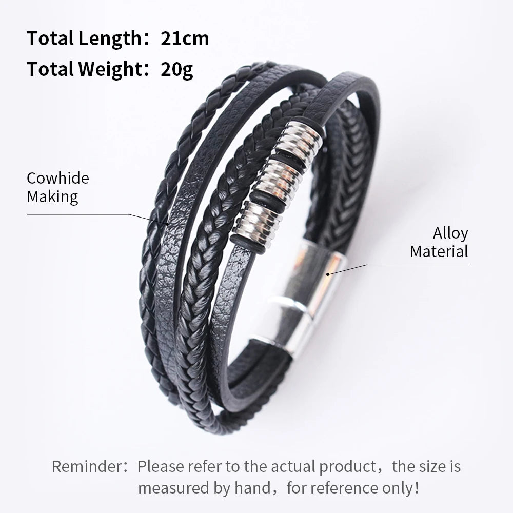 Pulseira de Couro Trançado, Pulseira de Couro, Pulseira de Couro Masculina, Pulseira Life Trançada em Couro, Pulseira Masculina Couro Trançado, Loja Acessora 