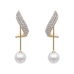 2 peças de brincos femininos modernos e elegantes com borla de pérola, viagens ao ar livre, carnaval, festa, presentes de vestir de férias -SMT034