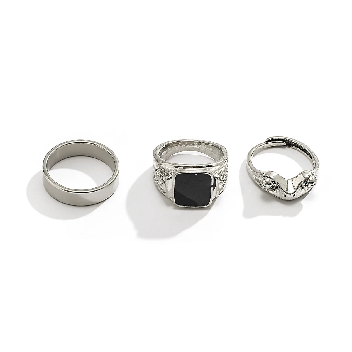 Conjunto de Anéis Góticos de Aço Inoxidável KunJoe