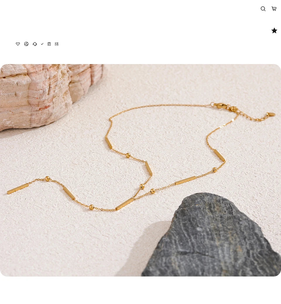 Yhpup fino chique 316l aço inoxidável corrente longa colar requintado para mulheres à prova dwaterproof água jóias diárias bijoux presente