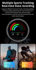 2025 COLMI R12 Smart Ring com tela sensível ao toque e toque, carregamento sem fio, gerenciador de saúde, 5 ATM à prova d'água para homens e mulheres