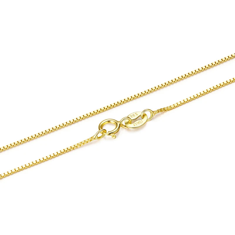 Colar de Prata Esterlina 925 Bamoer com Banho de Ouro